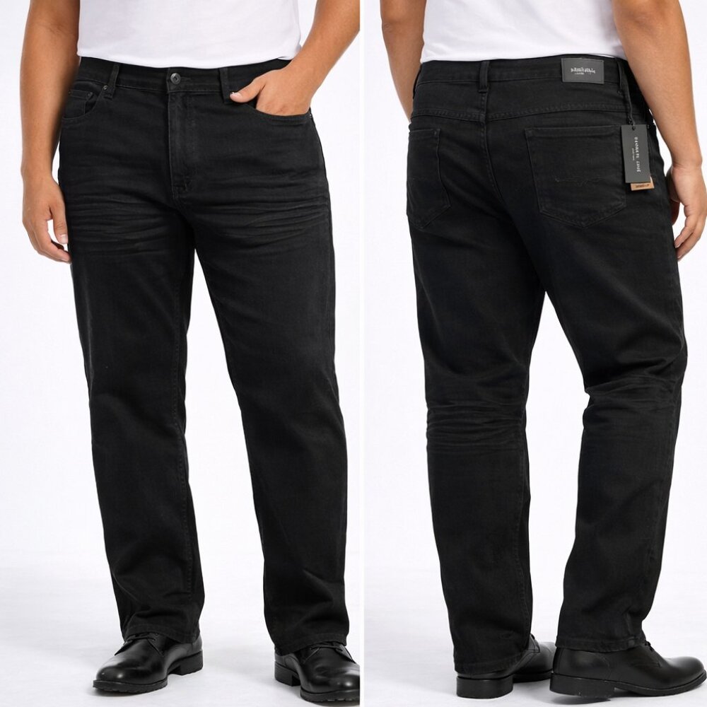 Kenneth Cole New York Men's Tapered Fit Black Jeans - Size 44x32 - NWT $79